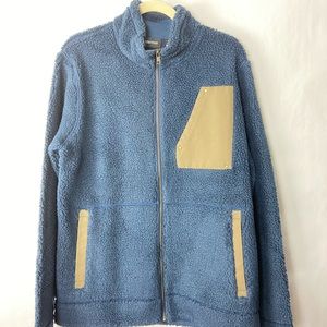 Marmot Larson jacket Sherpa fleece blue Large NWT